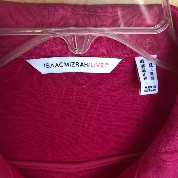 Fuschia Isaac Mizrahi Live Peplum Jacket - L/XL - Picture 2 of 9